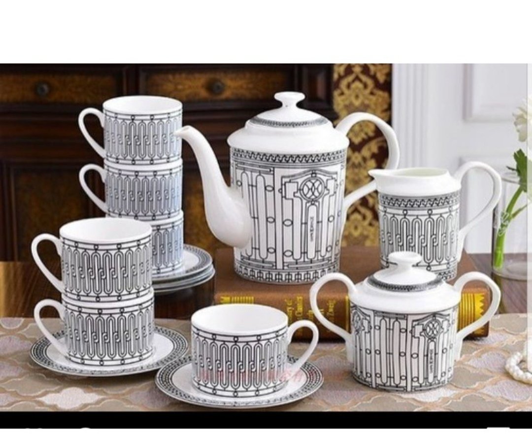 Tea Set for six people from Hermes - Hermes Cups | Aleppo Gift UAE